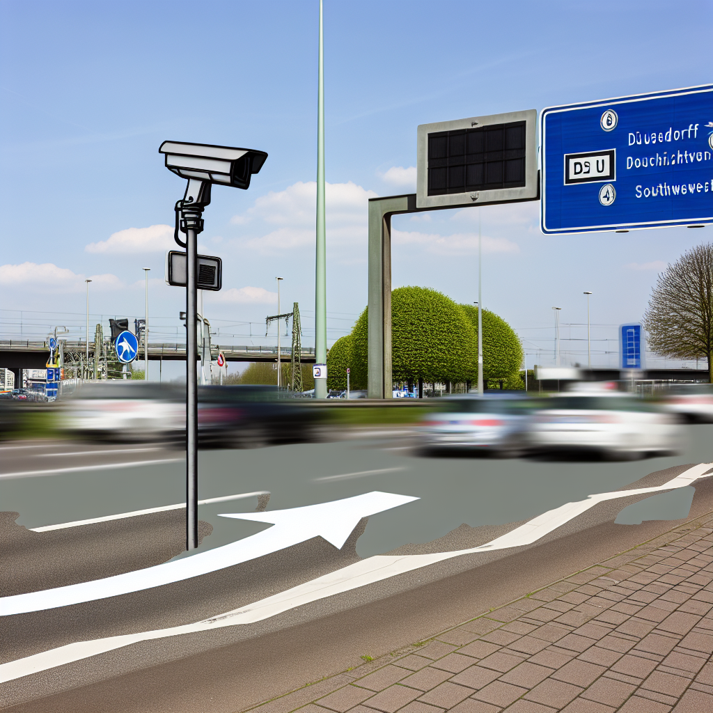 Messstelle Düsseldorf, Überfahrt Bundesstraße 8/Bundesautobahn 44, Südwestelicher Knoten, FR Innestadt