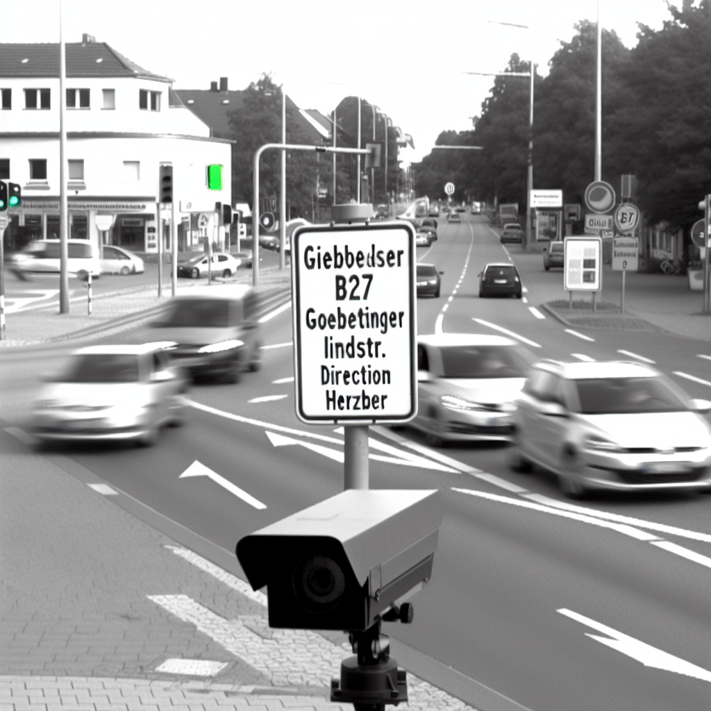 Messstelle Gieboldehausen B27. Göttinger Lndstr. Kreuzung Halestr. Rtg. Herzberg